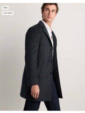 NEW $550 Luxe Quince sz XL BLACK 100% Mongolian Cashmere Overcoat Coat